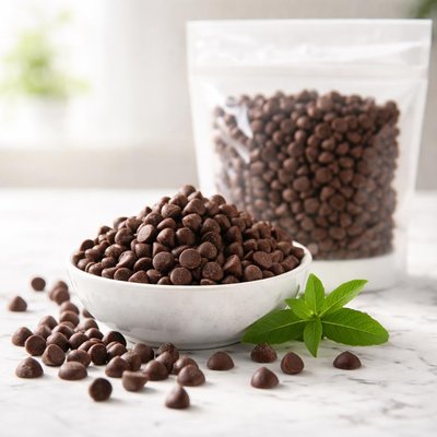 Stevia sweetened chocolate chips