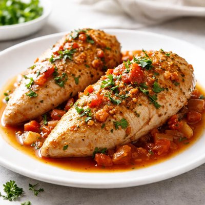 Stewed chicken breast