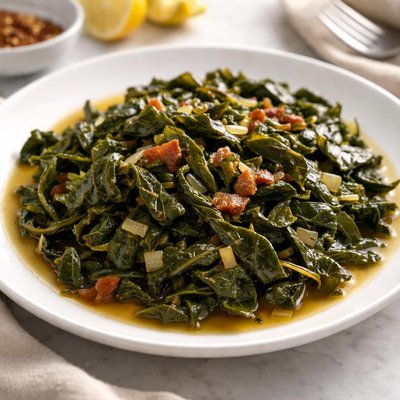Stewed greens