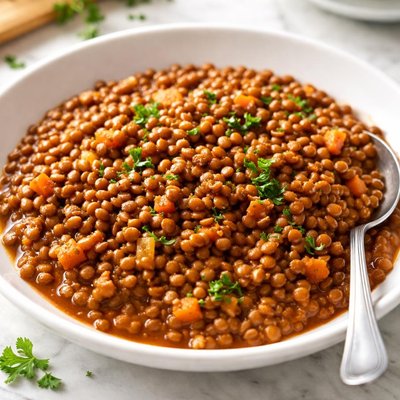 Stewed lentils