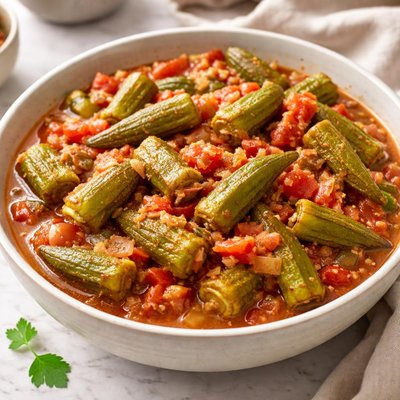 Stewed okra and tomatoes