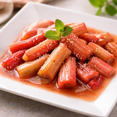 Stewed rhubarb
