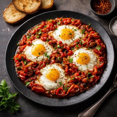 Stewed tomatoes with eggs