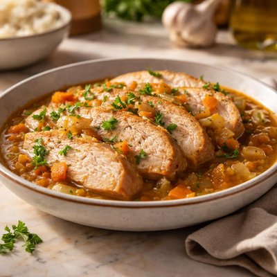 Stewed turkey breast