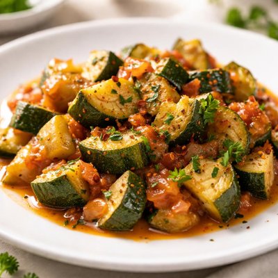 Stewed zucchini