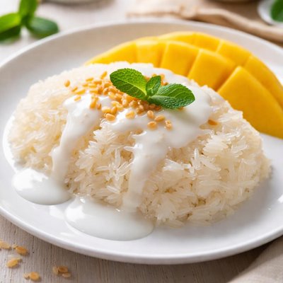 Sticky rice with coconut milk