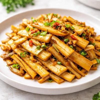 Stir-fried bamboo shoots
