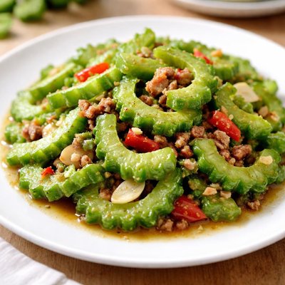 Stir-fried bitter melon