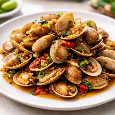 Stir-fried clams