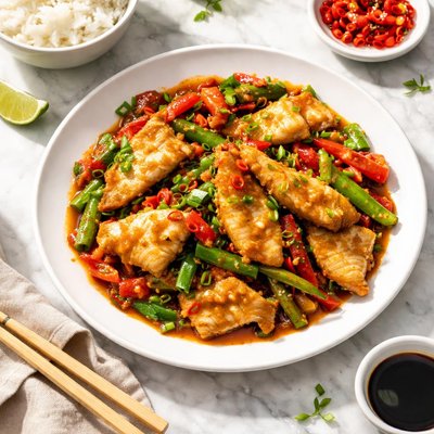 Stir-fried fish fillet