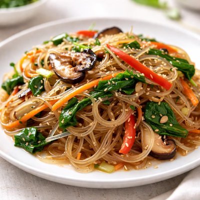 Stir-fried glass noodles
