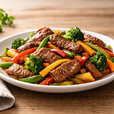 Stir-fried meat with vegetables