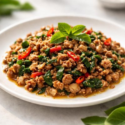 九层塔炒肉末