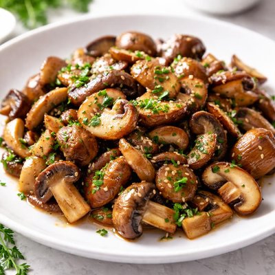 Stir-fried mushrooms