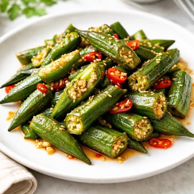 Stir-fried okra