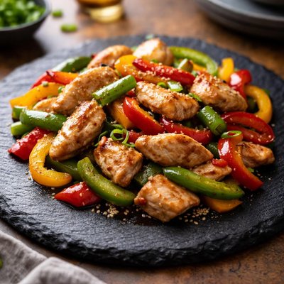 鸡胸肉炒青椒