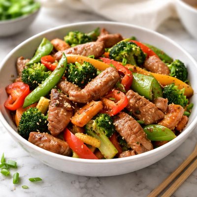Stir-fried pork and vegetables