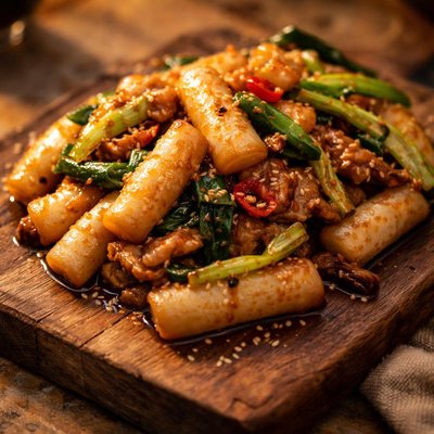 Stir-fried rice cakes