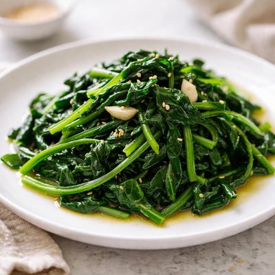 Stir-fried spinach
