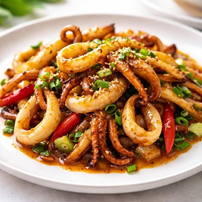 Stir-fried squid