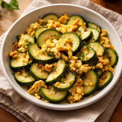 Stir-fried zucchini with eggs