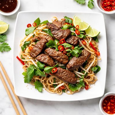 Stir fried beef pho