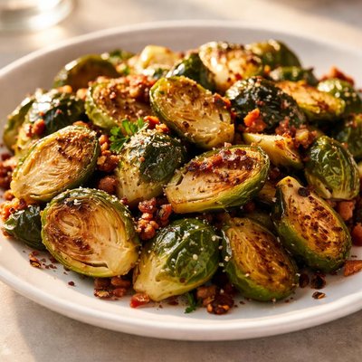 Stir fried brussel sprouts