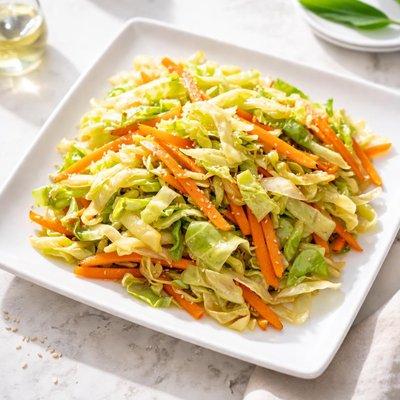 Stir fried cabbage and carrot