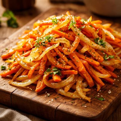 Carotte et oignon sautés