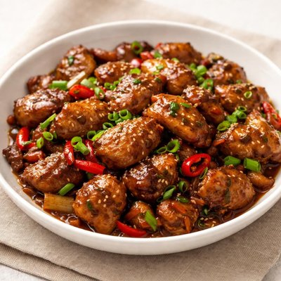 Stir fried dark chicken