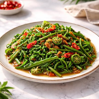Stir fried jungle fern