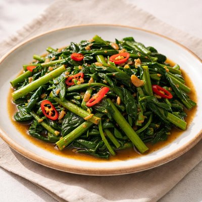 Stir fried kangkung