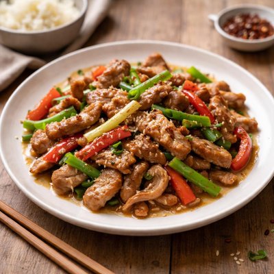 Stir fried lean pork