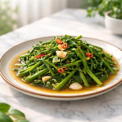 Stir fried morning glory