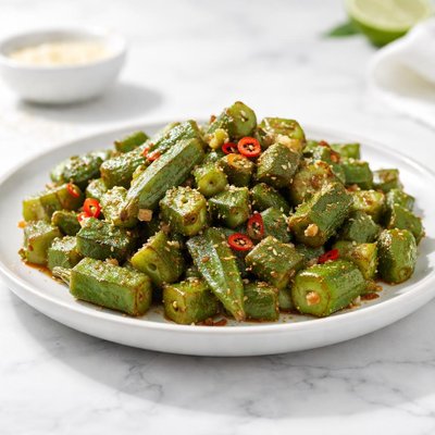 Stir fried okra