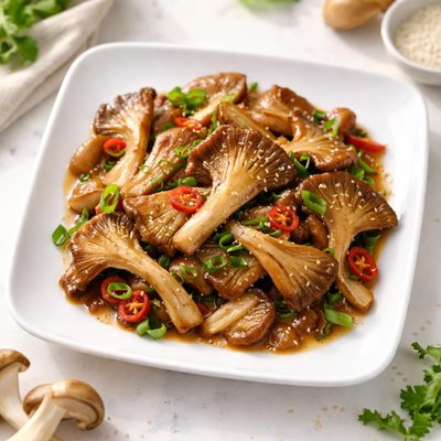 Stir fried oyster mushroom