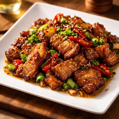 Stir fried pork belly