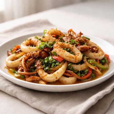 Stir fried squid