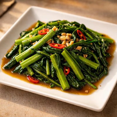 Stir fried water spinich