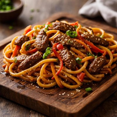 Stir fry beef noodles