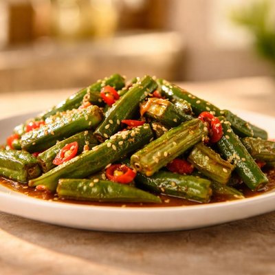 Stir fry lady fingers