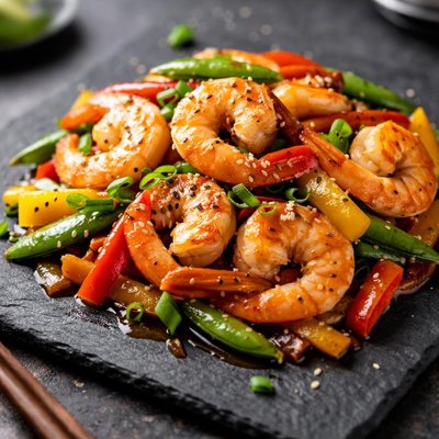 Stir fry shrimps