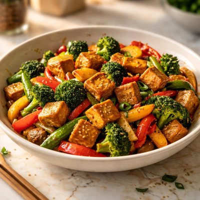 Stir fry veggie tofu