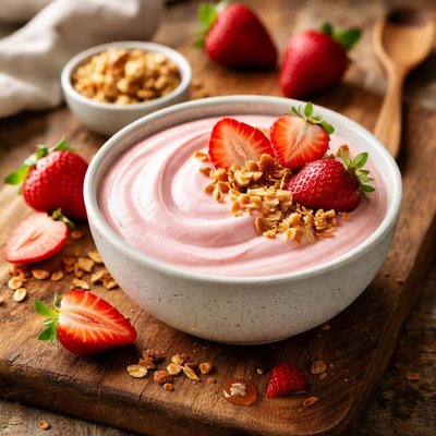 Straberrie flavored greek yogurt