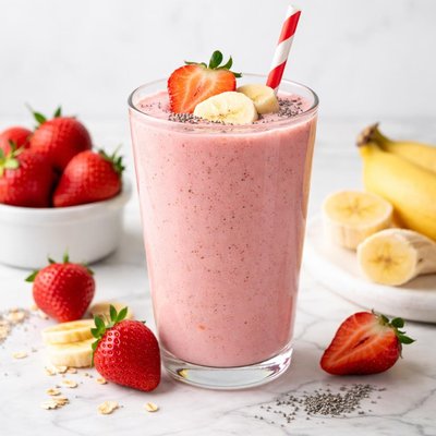 Straberry banana smoothie