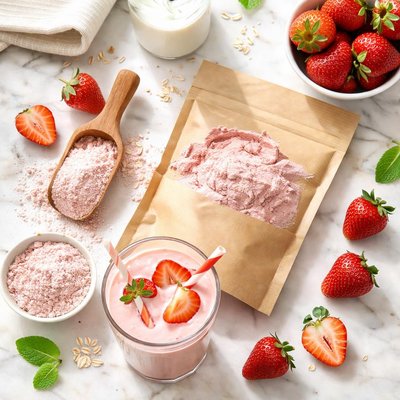 Strawberrie protein powder
