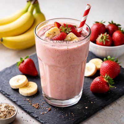 草莓香蕉奶昔