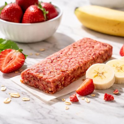Strawberry and banana fruit bar