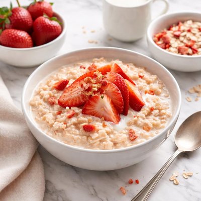 Strawberry and cream instant oatmeal