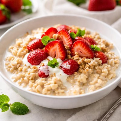 Strawberry and cream oatmeal